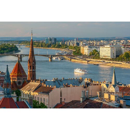 Haseltine, Tom 아티스트의 View from Castle Hill of the Margaret Bridge crossing the Danube River-Buda side-Central Budapest-C작품입니다.